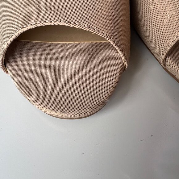 Naturalizer Open-Toe D'Orsay High Heels Gold Faux Leather Womens Size 10W - Picture 11 of 13